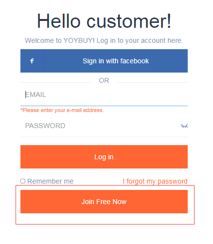 How customers register